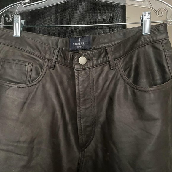 100 % LEATHER  TRUSSARDI  JEANS - Picture 3 of 7